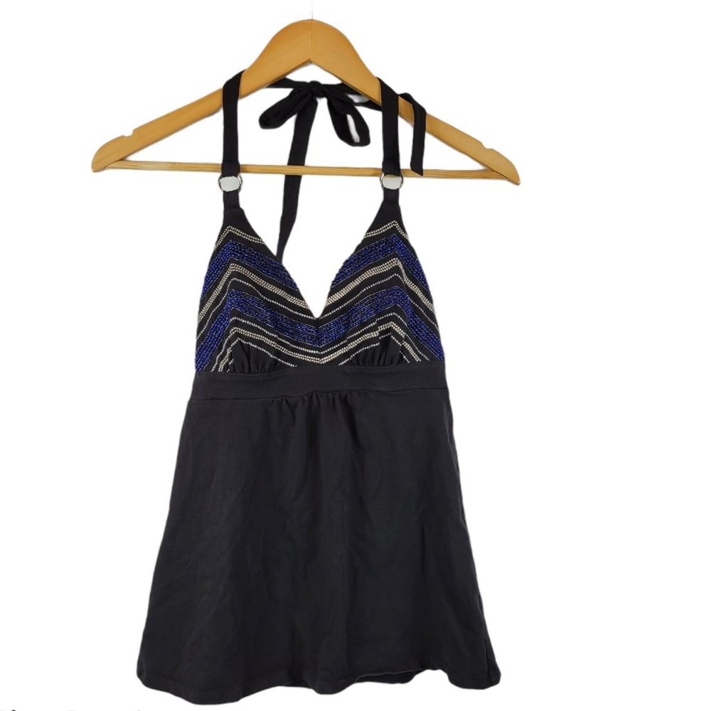 Victoria's Secret black Bra top halter strap jewel detail size XS